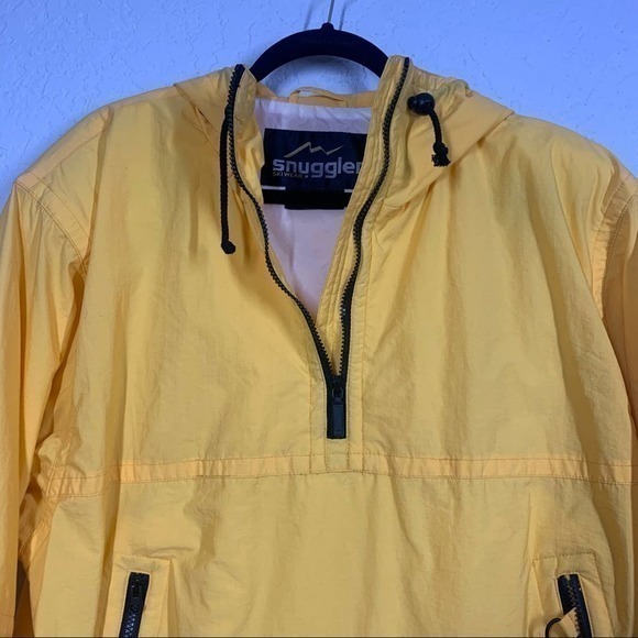 SNUGGLER SKI WEAR Vintage Yellow Anorak‎ Wind Jacket Pull-Over - Picture 6 of 10